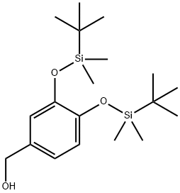 3,4-二[(叔丁基二甲基硅基)氧基]苄醇, 1036243-79-4, 结构式