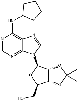 Adenosine, N-cyclopentyl-2',3'-O-(1-methylethylidene)-
 Struktur