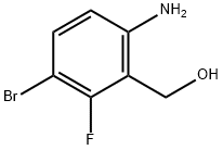 (6-氨基-3-溴-2-氟苯基)甲醇, 1036756-04-3, 结构式
