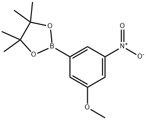 2-(3-甲氧基-5-硝基苯基)-4,4,5,5-四甲基-1,3,2-二氧硼烷, 1036990-22-3, 结构式