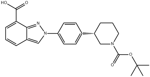 1038916-08-3 (S)-2-(4-(1-(tert-butoxycarbonyl)piperidin-3-yl)phenyl)-2H-indazole-7-carboxylicacid