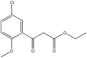 3-(5-氯-2-甲氧基苯基)-3-氧代丙酸乙酯, 104029-20-1, 结构式