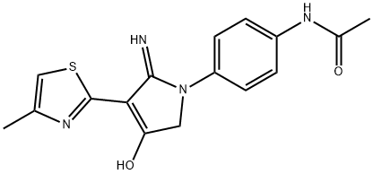 N-(4-(4-hydroxy-2-imino-3-(4-methylthiazol-2-yl)-2,5-dihydro-1H-pyrrol-1-yl)phenyl)acetamide Structure