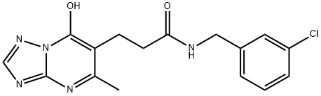 N-(3-chlorobenzyl)-3-(7-hydroxy-5-methyl-[1,2,4]triazolo[1,5-a]pyrimidin-6-yl)propanamide Structure