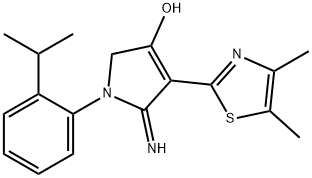 4-(4,5-dimethylthiazol-2-yl)-5-imino-1-(2-isopropylphenyl)-2,5-dihydro-1H-pyrrol-3-ol Struktur