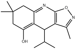 4-isopropyl-3,7,7-trimethyl-4,6,7,8-tetrahydroisoxazolo[5,4-b]quinolin-5-ol,1040708-90-4,结构式