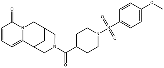 3-(1-((4-methoxyphenyl)sulfonyl)piperidine-4-carbonyl)-3,4,5,6-tetrahydro-1H-1,5-methanopyrido[1,2-a][1,5]diazocin-8(2H)-one Structure