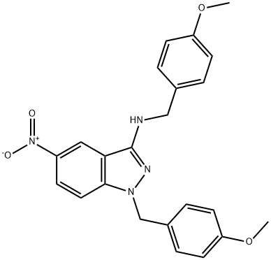 N,1-Bis(4-methoxybenzyl)-5-nitro-1H-indazol-3-amine|