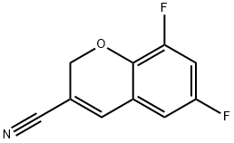 6,8-二氟-2H-苯并吡喃-3-甲腈, 1043421-43-7, 结构式