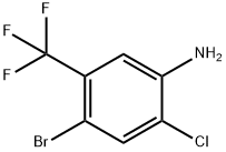 4-ブロモ-2-クロロ-5-(トリフルオロメチル)アニリン 化学構造式