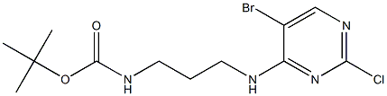 (3-((5-bromo-2-chloro-4-pyrimidinyl)amino)propyl)-carbamic acid tert-butyl ester, 1046784-89-7, 结构式