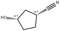 Cis-3-Hydroxycyclopentanecarbonitrile Structure
