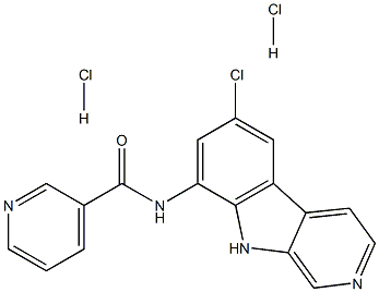 N-(6-CHLORO-9H-PYRIDO[3,4-B]INDOL-8-YL)-3-PYRIDINECARBOXAMIDE DIHYDROCHLORIDE Struktur