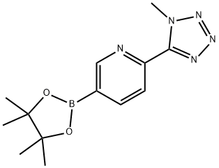 2-(1-methyl-1H-tetrazol-5-yl)-5-(4,4,5,5-tetramethyl-1,3,2-dioxaborolan-2-yl)pyridine Structure