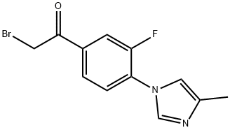 2-bromo-1-(3-fluoro-4-(4-methyl-1H-imidazol-1-yl)phenyl)ethan-1-one Structure
