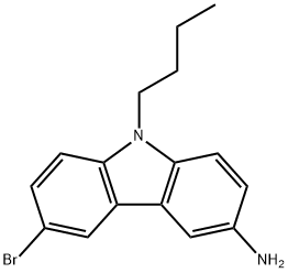 6-溴-9-丁基-9H-咔唑-3-胺 结构式