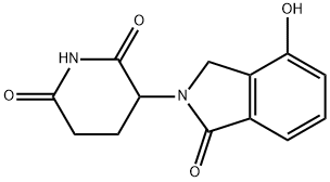 3-(4-hydroxy-1-oxo-1,3-dihydroisoindol-2-yl)piperidine-2,6-dione, 1061604-41-8, 结构式