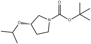 (S)-tert-butyl 3-isopropoxypyrrolidine-1-carboxylate Struktur