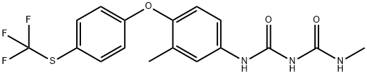 N-METHYL-N-[3-METHYL-4-[4-[(TRIFLUOROMETHYL)THIO]PHENOXY]PHENYL]-IMIDODICARBONIC DIAMIDE 结构式