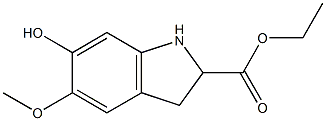 ethyl 6-hydroxy-5-methoxyindoline-2-carboxylate 结构式