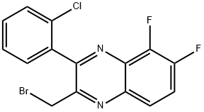2-(Bromomethyl)-3-(2-chlorophenyl)-5,6-difluoroquinoxaline 结构式