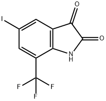 5-Iodo-7-(trifluoromethyl)indoline-2,3-dione Structure