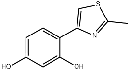 4-(2-methylthiazol-4-yl)benzene-1,3-diol Structure