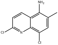 2,8-二氯-5-氨基-6-甲基喹啉, 1071675-48-3, 结构式