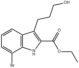 ethyl 7-bromo-3-(3-hydroxypropyl)-1H-indole-2-carboxylate Structure