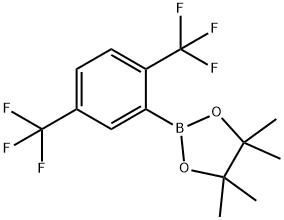 2-(2,5-双(三氟甲基)苯基)-4,4,5,5-四甲基-1,3,2-二氧杂硼烷, 1073339-09-9, 结构式