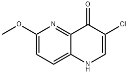 3-Chloro-6-methoxy-1H-[1,5]naphthyridin-4-one Struktur