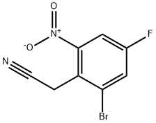 (2-Bromo-4-fluoro-6-nitrophenyl)acetonitrile,1082040-49-0,结构式