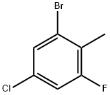 2-ブロモ-4-クロロ-6-フルオロトルエン 化学構造式