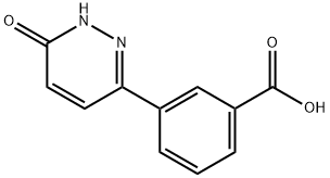 3-(6-oxo-1,6-dihydropyridazin-3-yl)benzoic acid 化学構造式