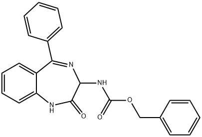 苄基(2-氧代-5-苯基-2,3-二氢-1H-苯并[E] [1,4]二氮杂-3-基)氨基甲酸叔丁酯 结构式