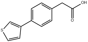 2-(4-(thiophen-3-yl)phenyl)acetic acid 结构式