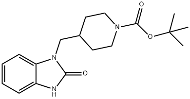 4-[(2,3-二氢-2-氧代-1H-苯并咪唑-1-基)甲基]-1-哌啶羧酸1,1-二甲基乙酯 结构式