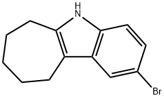 2-bromo-5,6,7,8,9,10-hexahydrocyclohepta[b]indole 化学構造式
