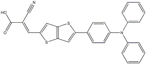 2-Cyano-3-[5-(4-diphenylamino-phenyl)-thieno[3,2-b]thiophen-2-yl]-acrylic acid,1092363-69-3,结构式