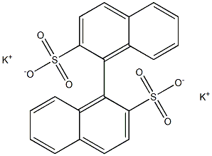 (R)-1,1'-ビナフチル-2,2'-ジスルホン酸二カリウム 化学構造式