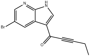 1-(5-bromo-1H-pyrrolo[2,3-b]pyridin-3-yl)pent-2-yn-1-one Structure