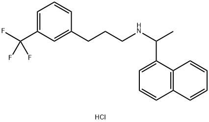 N-(1-(naphthalen-2-yl)ethyl)-3-(3-(trifluoromethyl)phenyl)propan-1-amine hydrochloride Structure