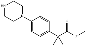 Α,Α-二甲基-4-(1-哌嗪基)苯乙酸甲酯, 1095540-43-4, 结构式