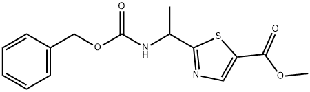 2-(1-(((苄氧基)羰基)氨基)乙基)噻唑-5-羧酸甲酯 结构式