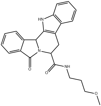 N-(3-methoxypropyl)-5-oxo-7,8,13,13b-tetrahydro-5H-benzo[1,2]indolizino[8,7-b]indole-7-carboxamide Structure