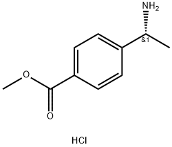 (R)-4-(1-Amino-ethyl)-benzoic acid methyl ester hydrochloride Struktur