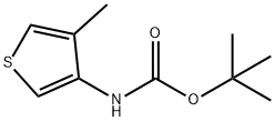 (4-甲基噻吩-3-基)氨基甲酸叔丁酯 结构式
