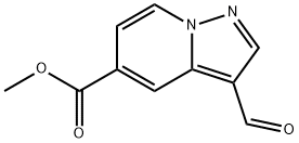 methyl 3-formylpyrazolo[1,5-a]pyridine-5-carboxylate Struktur