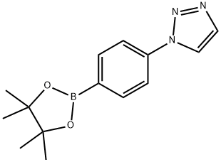 4-(1H-1,2,3-三唑-1-基)苯硼酸频哪醇酯,1101174-00-8,结构式