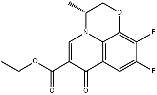 ethyl (R)-9,10-difluoro-3-methyl-7-oxo-2,3-dihydro-7H-[1,4]oxazino[2,3,4-ij]quinoline-6-carboxylate Struktur